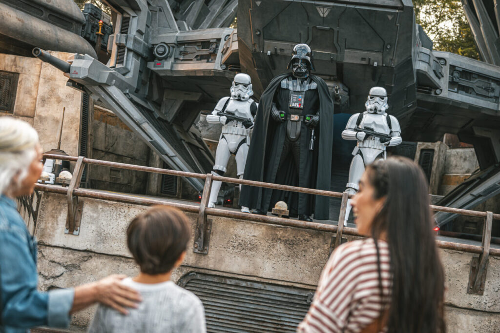 Darth Vader in Star Wars: Galaxy’s Edge at Disneyland Park