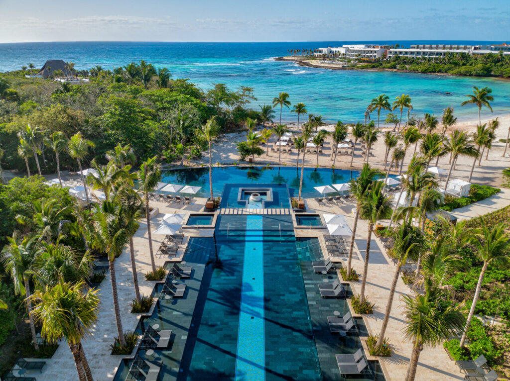 Aerial Conrad Tulum. Photo by Victor Elias Photography